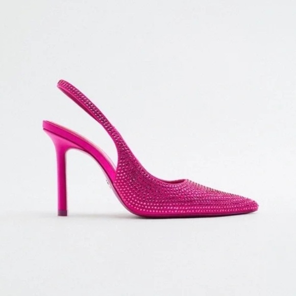 Zara embellished hot pink heels - Picture 3 of 6